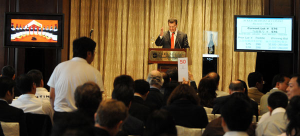 An Acker Merrall and Condit wine auction in Hong Kong.